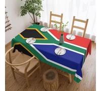 WSSYYBF South Africa flag Tablecloth.Polyester Tablecloth 54x72in, square,Scalloped Edge Print Table Cover