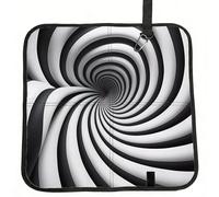 WSSYYBF spiral optical illusion gif Foldable Seat Cushion, Waterproof Stadium Pad with Carabiner for Outdoor Camping