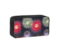 WSSYYBF Splendid Fireworks Simple and Spacious Pen case.Large SpaciousCase, 600D Oxford Zipper Pouch for Work OfficeWomen's Fashion