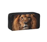 WSSYYBF The Lion's Gaze Simple and Spacious Pen case.Large SpaciousCase, 600D Oxford Zipper Pouch for Work OfficeWomen's Fashion