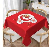 WSSYYBF Tunisian flag Prints Tablecloth Square decorative 54"x54" Thick suitable for square tables,kitchen dining room table decoration.