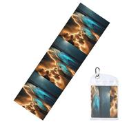 WSSYYBF View under the moon Cold Exercise Towel,12x40in, Microfiber Mesh Sweat Towel with Bag