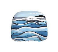 WSSYYBF Waves lapping at the rocks Car Headrest Cover 1 Pcs, Stretch Polyester Protector, Elastic Hem
