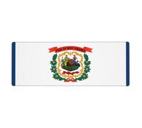 WSSYYBF West Virginia Flag Mouse pad,11.8 x 31.5 inches, with a printed design, suitable for office use, gaming, and Office.