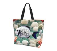 WSSYYBF White Tropical Fish Shoulder bag.Womenâ€™s Fashion Shoulder Bag, Simple Lightweight Tote