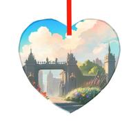 WSSYYBF WSSYYBFOutside the Castle Gate Heart Charms Glass Heart Pendants Love Hearts Crystal Dangle with Bail Hanger