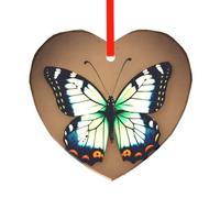 WSSYYBFCute little butterfly Heart Charms Glass Heart Pendants Love Hearts Crystal Dangle with Bail Hanger