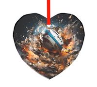 WSSYYBFRugby on Fire Heart Charms Glass Heart Pendants Love Hearts Crystal Dangle with Bail Hanger