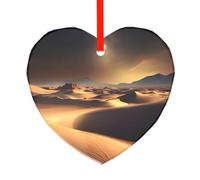 WSSYYBFSahara Desert Heart Charms Glass Heart Pendants Love Hearts Crystal Dangle with Bail Hanger