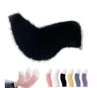 WstaIutno Remote Control Electric Car Tail, Cute Fuzzy Tail Car Decoration and Rechargeable Plush Animal Moving Accessory for Daily Commute and Family Road Trip (B-Black)
