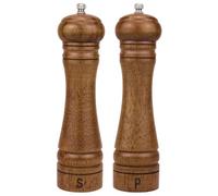 WSTELHH Pepper Grinder, 8-inch Wood Salt Grinder Pepper Mixer, Manual Pepper Grinder, and Salt Mixer with Adjustable Ceramic Rotor, Suitable for Your Kitchen 2Pcs