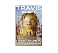 WSTEWOO Astroworld Travis Scott AlbumAlbum Song Poster Music Artist Album Canvas Decorative Wall Art Wall DecorationUnframe-style-408x12inch(20x30cm)
