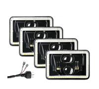 WSUMKH Head Lamp 12V HL 4x6 Inch 90W LED Headlights Hi/Lo Beams With White Amber DRL 6000K LED Driving Light For Car Truck Conversion For Offraod Headlights
