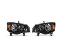 WSUMKH Head Lamp For Chrysler For Town & For Country 2008 2009 2010 2011 2012 2013 2014 2015 2016 One Pair Headlights Assembly Compatible Black Housing CH2503192 Headlights(1PCS Left)
