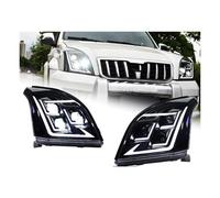 WSUMKH Head Lamp Head Lamp For Toyota For Prado LC120 LED Headlight 2003-2009 Headlights DRL Turn Signal High Beam Angel Eye Projector Lens Headlights