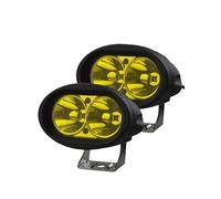 WSUMKH Motorcycle Headlight Head Lamp Led Headlight Auxiliary Driving Lamp Yellow Fog Light Work Spotlights Flood White For Bikes For Offroad(Yellow-2piece)