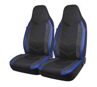 WSUMKH Seat Covers Universal 2 Front Sports Car Seat Covers Breathable Mesh Cushion For SUV Van Racing(-2F-Blue)