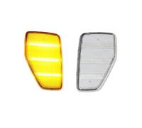 WSUMKH Turn Signal Light 2Pcs For Hummer H3 2006-2010 H3T 2009-2010 39smd Canbus LED Bumper Fender Side Marker Light Turn Signal Lamps Amber OEM#15873638 Side Mirror Indicator(Clear lens Amber)