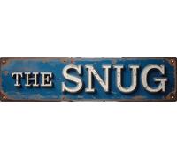 WSUPBPR The Snug Metal Sign 4x16in Cozy Plaque for Reading Nook Wall Decor Comfort Gift