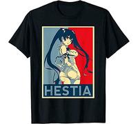 WSVSW Heroes Danmachi Hestia The Goddess Manga Black T-Shirt S-6Xl