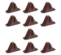 Wswqop 10 Pieces Support Gate Bracket Insulating Panel Stable Triangular Reinforcement Made of PP Suitable for Protecting Dogs And Use, brown