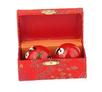 Wswqop 2 Baoding Balls for Relaxing Hand Massage, Polished Material, Suitable for Seniors, Home, Office And Travel, Panda Red
