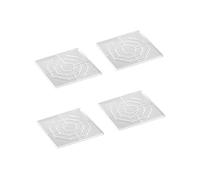 Wswqop 4 Pieces Transparent Silicone Pad for Chair, Table, Sofa, and Bed Legs - Facilitates Movement - Suitable for Family Environments, Square 8cmx8cm