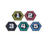 Wswqop 5 Polydots Non-Slip TPE Elastomer Training Markers, Transparent Numbered Signs, Suitable for Football, Basketball And More, 1 to 5