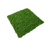Wswqop Artificial Green Plants, Fake Green Lichen Outdoor Decorative Plants for Synthetic Grass Hedges, Dark Green