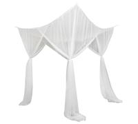 Wswqop Bed Canopy Poster Bed Curtain Polyester Romantic Breathable Decoration Bedroom for Adults Room, White