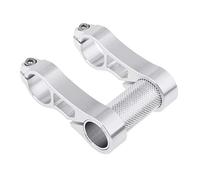 Wswqop Bike Handlebar Extension Stem with Strong Double Clamp And -lightweight Aluminum Alloy Construction for An Upgraded Riding Experience for Folding, Silver
