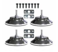 Wswqop Billiard Leveling Pads Pool Table Leg Levelers Adjustable Feet Leveling Pads Precision Height Adjusters Chrome Finish for Flat Playing Surface Suitable for home recreation