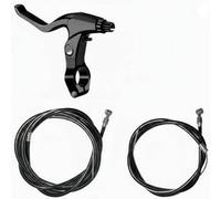 Wswqop Brake System Linear Pull Brake Set Kit Brake Arms Brake Levers Brake Cables Aluminum Build Light Weight Design Consistent Braking Simple Setup, Blk Al Lever Cable