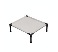 Wswqop Cat Bed Elevated Sleeping Cot Raised Pet Couch Oxford Cloth Breathable Material PVC Frame Suitable for Indoor Lounging Outdoor Camping Travel, Large, Oxford Gray