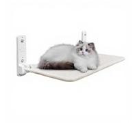 Wswqop Cat Hammock Mesh Foldable Suction Cat Resting Removable Cover Easy Clean Suitable for glass marble acrylic metal small gift giving apartments renters, Beige, 45cm