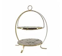 Wswqop Ceramic Dessert Stand Cake Stand Pastry Stand Dessert Holder Tiered Display Rack With Open Design And Stable Structure Dishwasher Safe Trays Suitable, White Flower