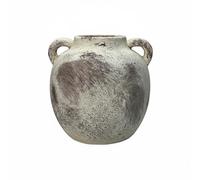 Wswqop Ceramic Vase Rustic Vase Flower Vase Decorative Vase With Calm Understated Look And Handmade Character Suitable for living room display dining table, Brown, Double Ear