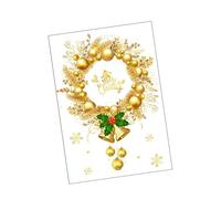 Wswqop Christmas Decorations for Cafe And Shopping Center Window Displays - Gold Holiday Stickers
