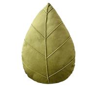 Wswqop Decorative Cushion with Leaf Motif, Comfortable Travel Cushion, Soft Cushion for Home, Ideal for Sofa, Living Room, Birthday Or, Grass Green 50x30cm