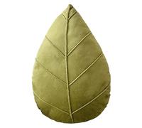 Wswqop Decorative Cushion with Leaf Motif, Comfortable Travel Cushion, Soft Cushion for Home, Ideal for Sofa, Living Room, Birthday Or, Grass Green 38x25cm