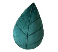 Wswqop Decorative Cushion with Leaf Motif, Comfortable Travel Cushion, Soft Cushion for Home, Ideal for Sofa, Living Room, Birthday Or, Dark Green 50x30cm