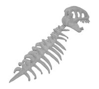 Wswqop Dinosaur Skeleton Costume Jumpsuit Dinosaur Innovative Decorative Prop PP Suitable for Cosplay Role Playing Parties, Gray 80 cm