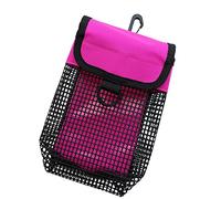 Wswqop Dive Reel Mesh Pouch Carrying Bag Made of Lightweight PVC Mesh SMB Storage Bag with Carrying Handle Buoy Holder And Container for Scuba, Rosy