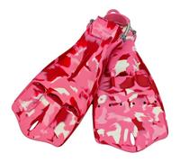 Wswqop Diving Fins Open Heel Adjustable Propulsion Flippers With Vented Design And Molded Foot Bed For Power And Control Suitable for snorkeling scuba diving swimming , Pink Camouflage , M 36-41