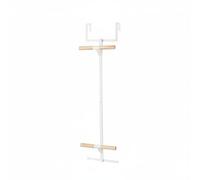 Wswqop Door Storage Rack Over The Door Organizer Hanger Shelf Hook Two Tier Space Saving Setup for Bags and Clothes No Mounting On Doors Suitable for Students Professionals households