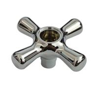Wswqop Faucet Handle Replacement Tap Knob Lever Grip Fits Common 20 Tooth Valve Core Shiny Chrome Electroplated Shell Smooth Simple Do It Yourself Install Suitable for Home Sink Guest Bath, A01-7.8