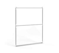 Wswqop Fence Indoor Gate With Clear Resin Build And Sleek Ivory Frame Foldable Adjustable Layout And Easy No Drill Mount suitable for doorways hallways, Length 70cm Height 100cm