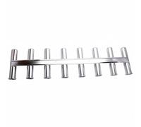 Wswqop Fishing Rod Holder Boat Rod Rack Tube Organizer Stainless Steel Structure With Practical Secures Rods Prevents Knocks Suitable for boat fishing anglers marine use , Eight Rod Holder