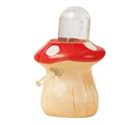 Wswqop Hamster Water Bottle in A Playful Mushroom Pattern with Stand And Stainless Steel Run for Guinea Pigs, Dwarf Hamsters, And Chinchillas, Red