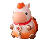 Wswqop Horse-shaped Money Box, Handcrafted Decorative Figurine, Ideal for Spring, The Office, Bedroom, Or A Birthday. Gift for, Orange Large